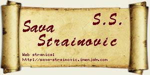 Sava Strainović vizit kartica